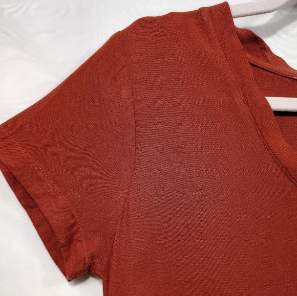 Cloth & Stone T-Shirt Dress Orange Women's S High Low Hem Minimalist Beach - Picture 3 of 10